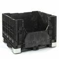 Akro-Mils Buckhorn BH4840342010000 Folding Bulk Shipping Container - 48"L x 40"W x 34"H, 2500 Lb. Cap. Black BH4840342010000